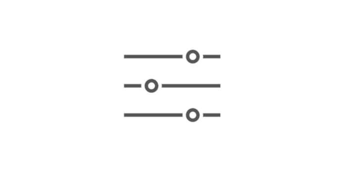 Icon mit Linien und Knöpfen, dekorativ
